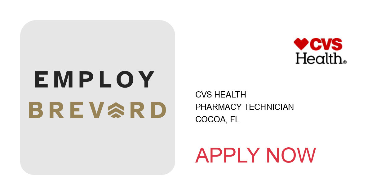 Apply to Pharmacy Technician position with CVS Health in Cocoa, FL