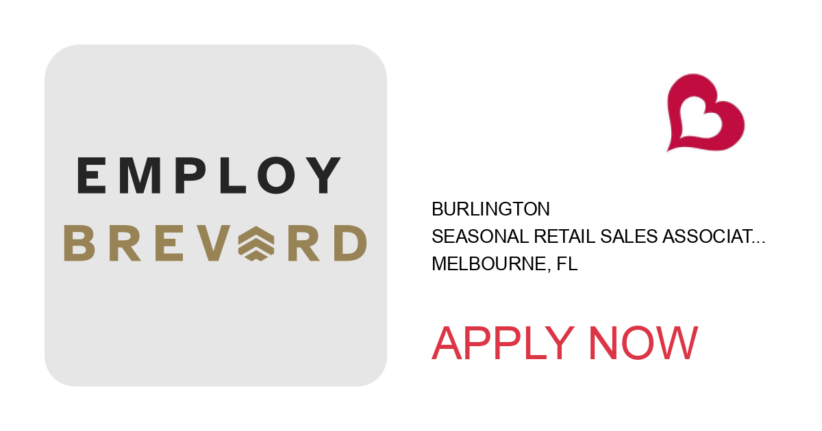 Apply to Seasonal Retail Sales Associate - Part-Time position with Burlington in Melbourne, FL