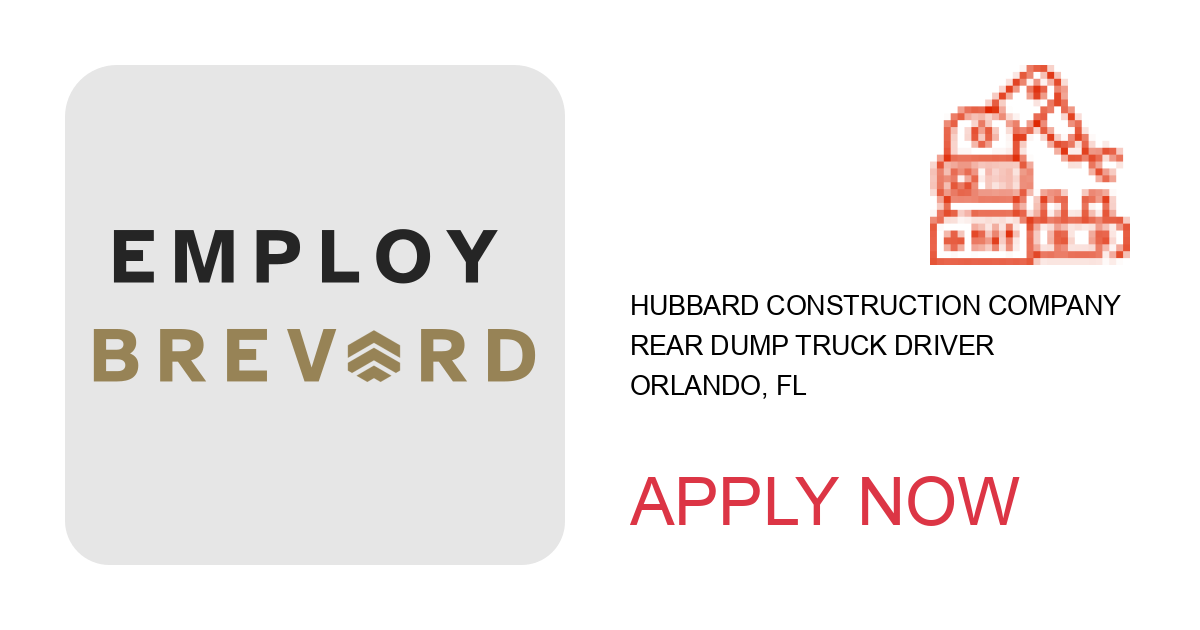 Apply to Rear Dump Truck Driver position with Hubbard Construction Company in Orlando, FL