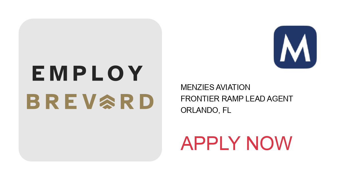 Apply to Frontier Ramp Lead Agent position with Menzies Aviation in Orlando, FL