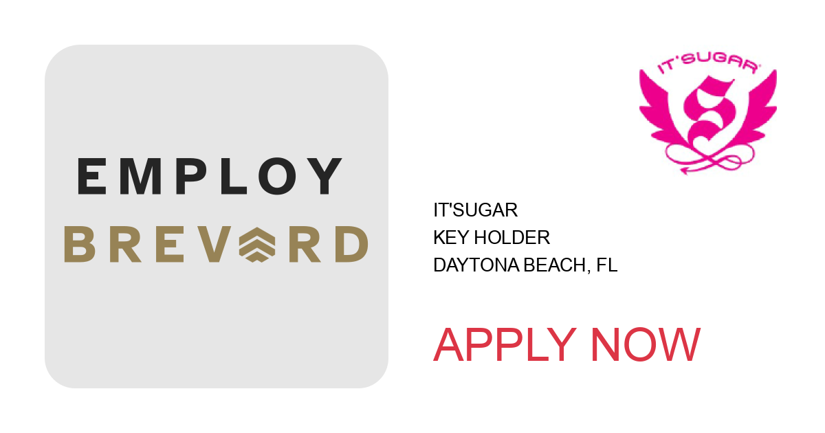 Apply to Key Holder position with IT'SUGAR in Daytona Beach, FL