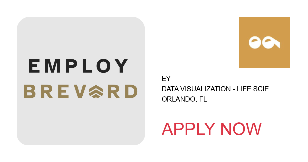 Apply to Data Visualization - Life Sciences Sector - Senior - Consulting - Location OPEN position with EY in Orlando, FL