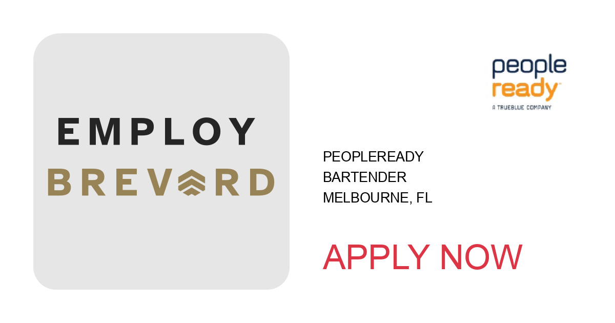 Apply to Bartender position with PeopleReady in Melbourne, FL