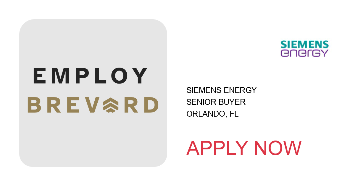 Apply to Senior Buyer position with Siemens Energy in Orlando, FL