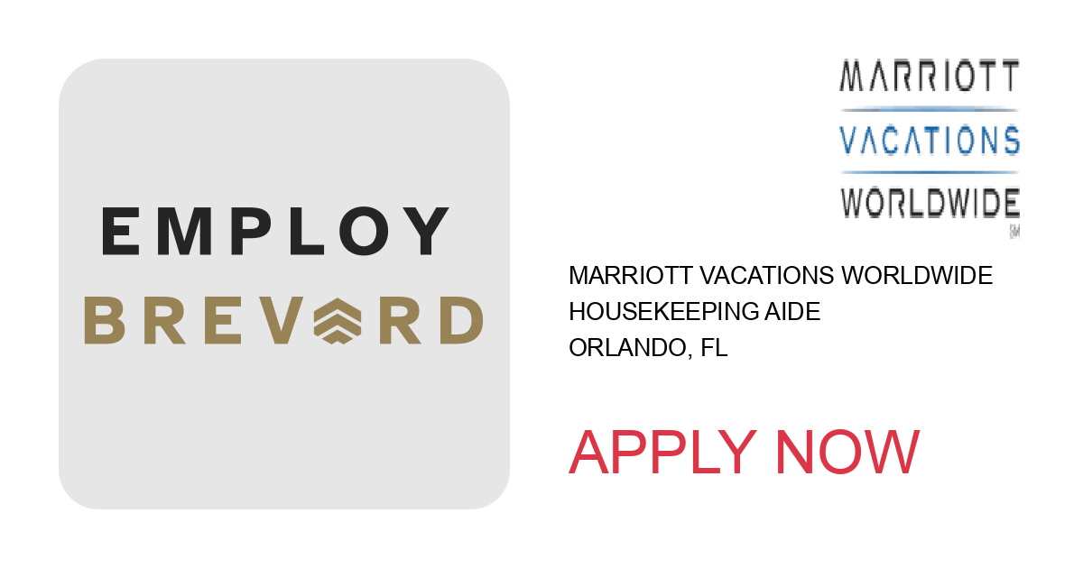 Apply to Housekeeping Aide position with Marriott Vacations Worldwide in Orlando, FL