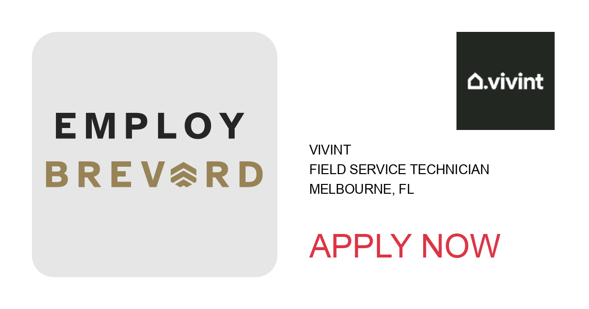 Apply to Field Service Technician position with Vivint in Melbourne, FL