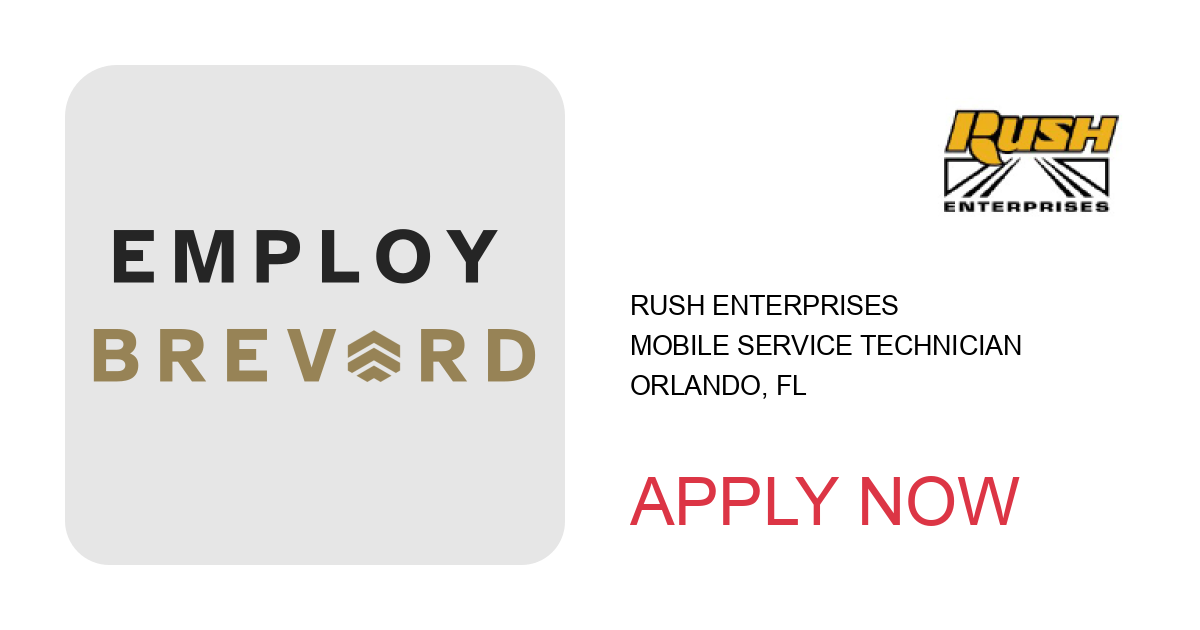 Apply to Mobile Service Technician position with Rush Enterprises in Orlando, FL