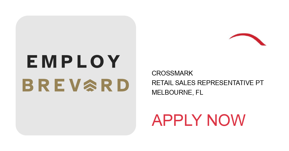 Apply to Retail Sales Representative PT position with CROSSMARK in Melbourne, FL