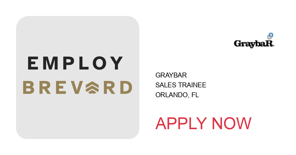 Apply to Sales Trainee position with Graybar in Orlando, FL