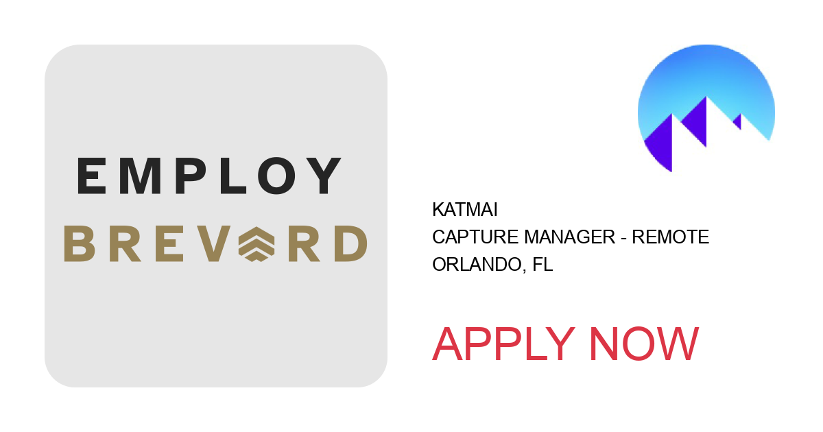 Apply to Capture Manager - Remote position with Katmai in Orlando, FL