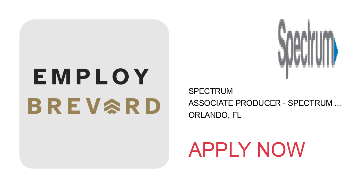 Apply to Associate Producer - Spectrum News 13 position with Spectrum in Orlando, FL