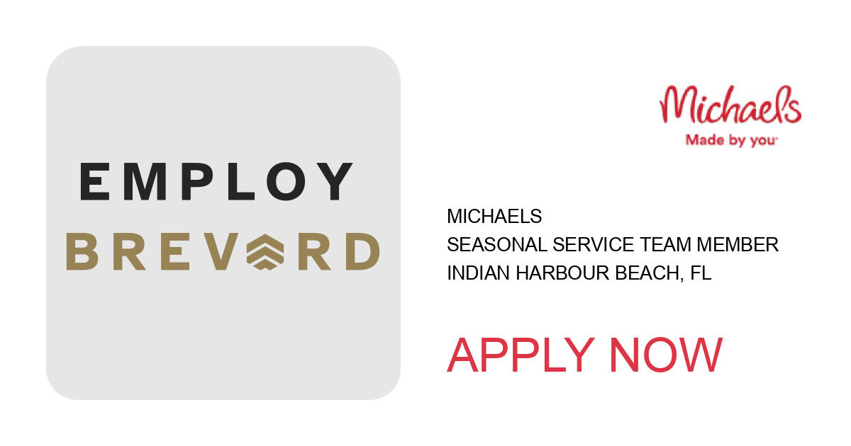 Apply to Seasonal Service Team Member position with Michaels in Indian Harbour Beach, FL