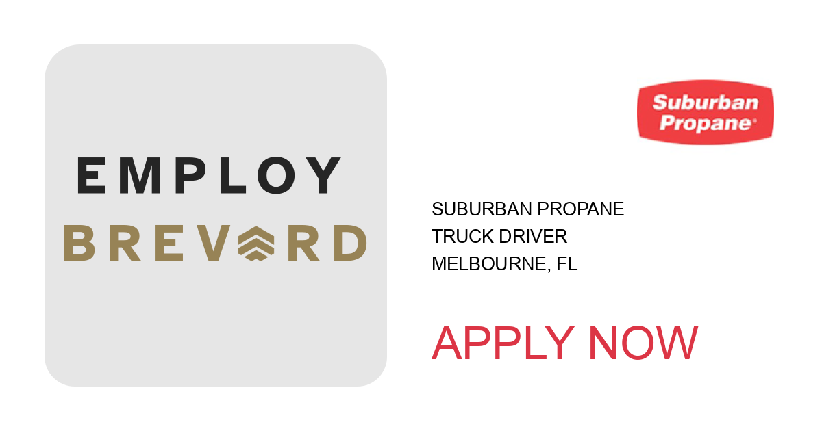 Apply to Truck Driver position with Suburban Propane in Melbourne, FL