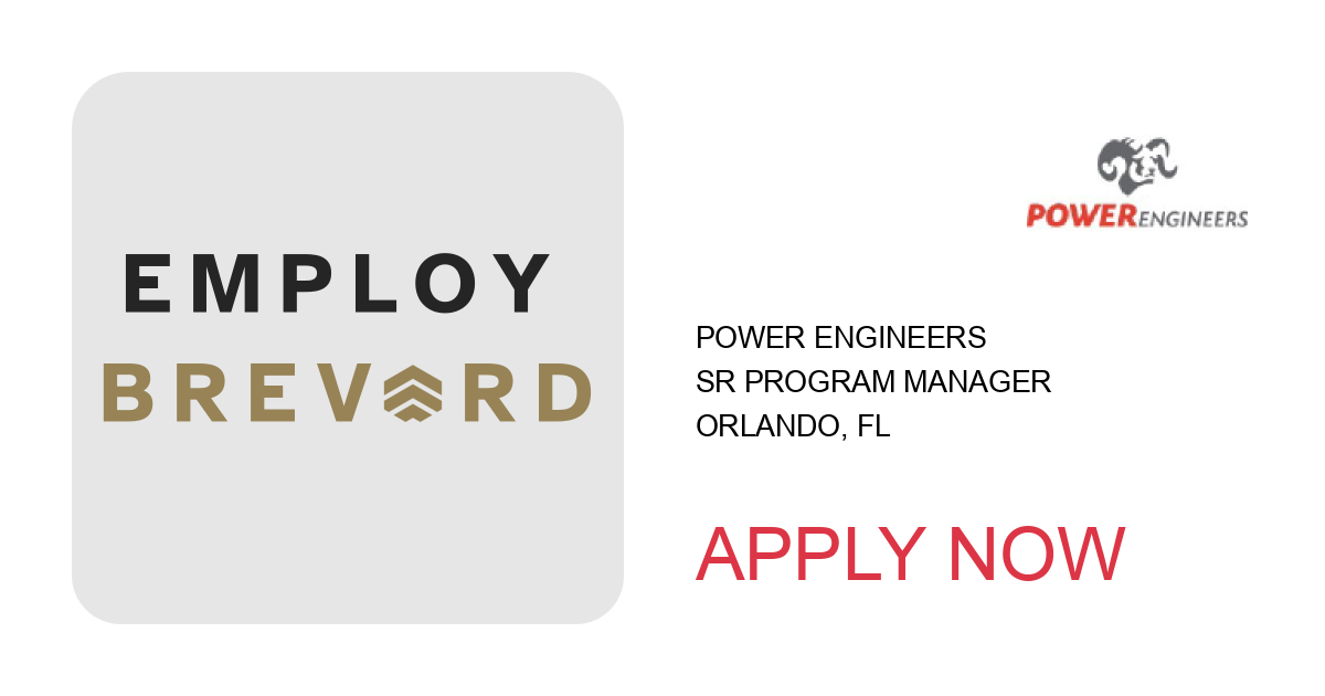 Apply to Sr Program Manager position with POWER Engineers in Orlando, FL