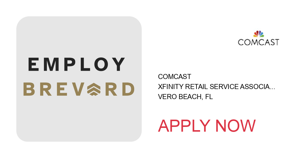 Apply to Xfinity Retail Service Associate position with Comcast in Vero Beach, FL