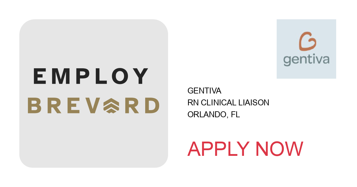 Apply to RN Clinical Liaison position with Gentiva in Orlando, FL