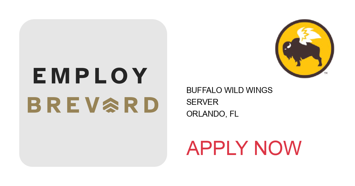 Apply to Server position with Buffalo Wild Wings in Orlando, FL