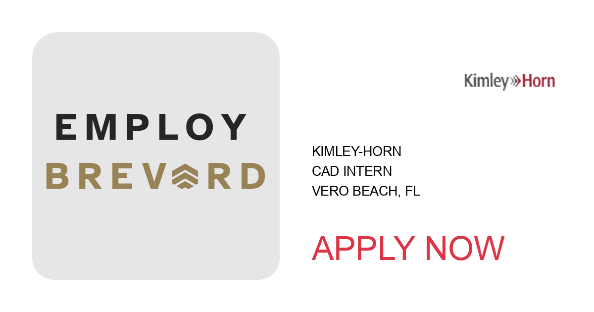 Apply to CAD Intern position with Kimley-Horn in Vero Beach, FL