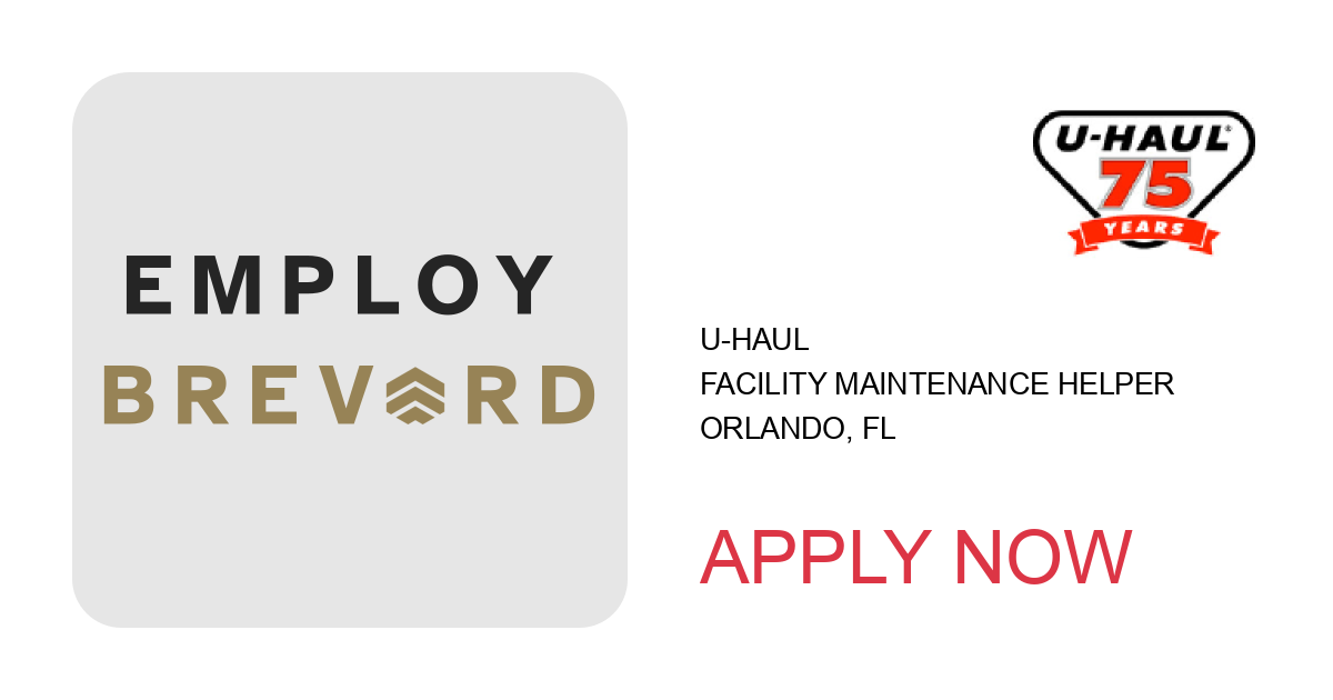 Apply to Facility Maintenance Helper position with U-Haul in Orlando, FL