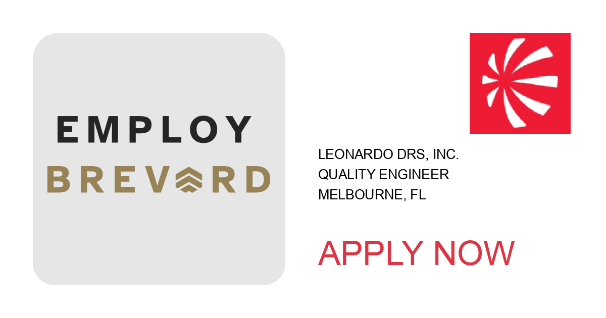 Apply to Quality Engineer position with Leonardo DRS, Inc. in Melbourne, FL