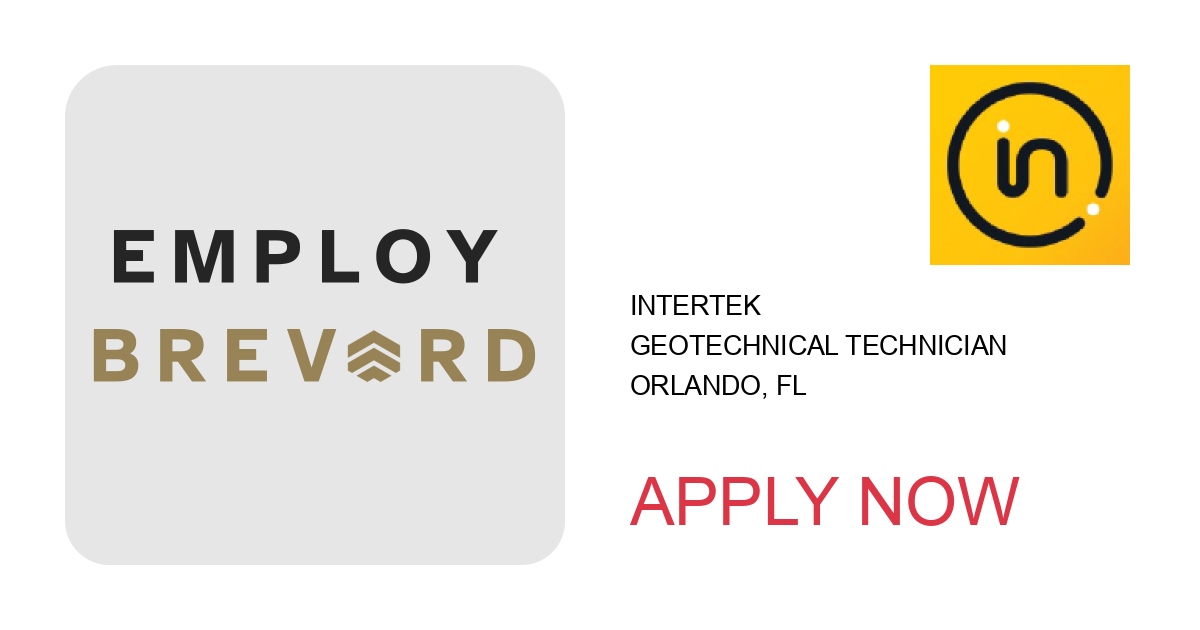 Apply to Geotechnical Technician position with Intertek in Orlando, FL