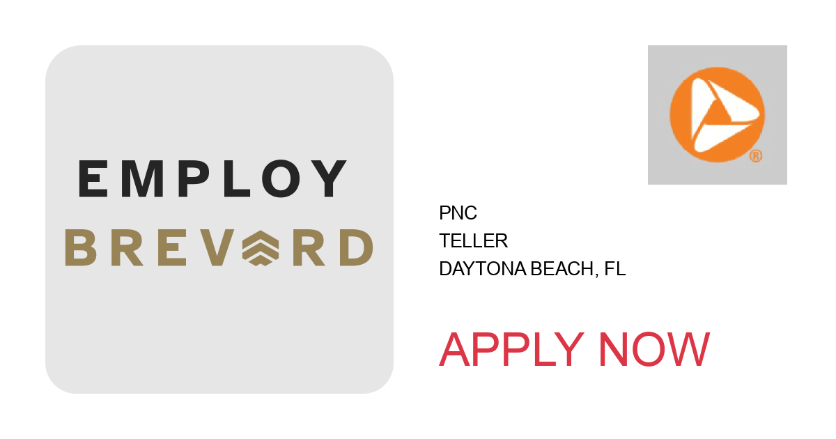 Apply to Teller position with PNC in Daytona Beach, FL