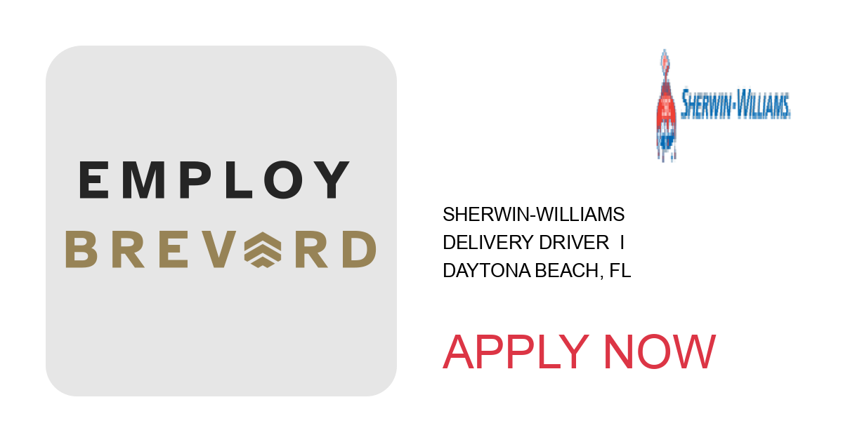 Apply to Delivery Driver  I position with Sherwin-Williams in Daytona Beach, FL