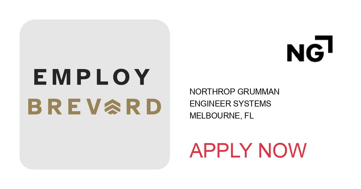 Apply to Engineer Systems position with Northrop Grumman in Melbourne, FL