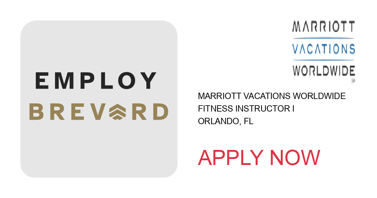 Apply to Fitness Instructor I position with Marriott Vacations Worldwide in Orlando, FL