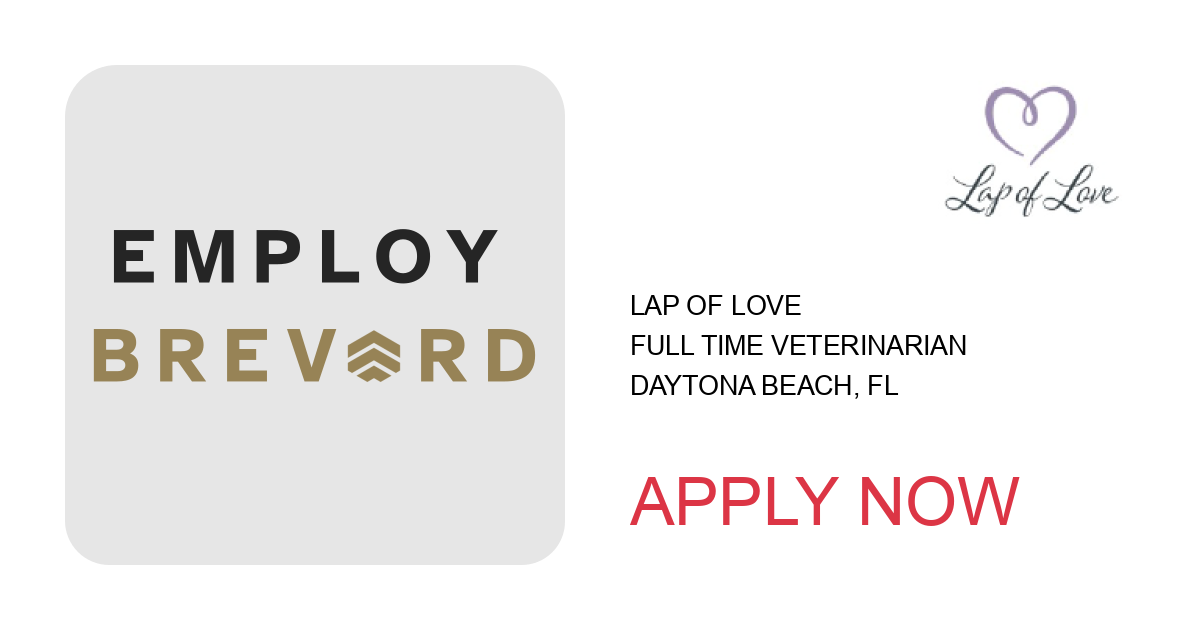 Apply to Full Time Veterinarian position with Lap of Love in Daytona Beach, FL