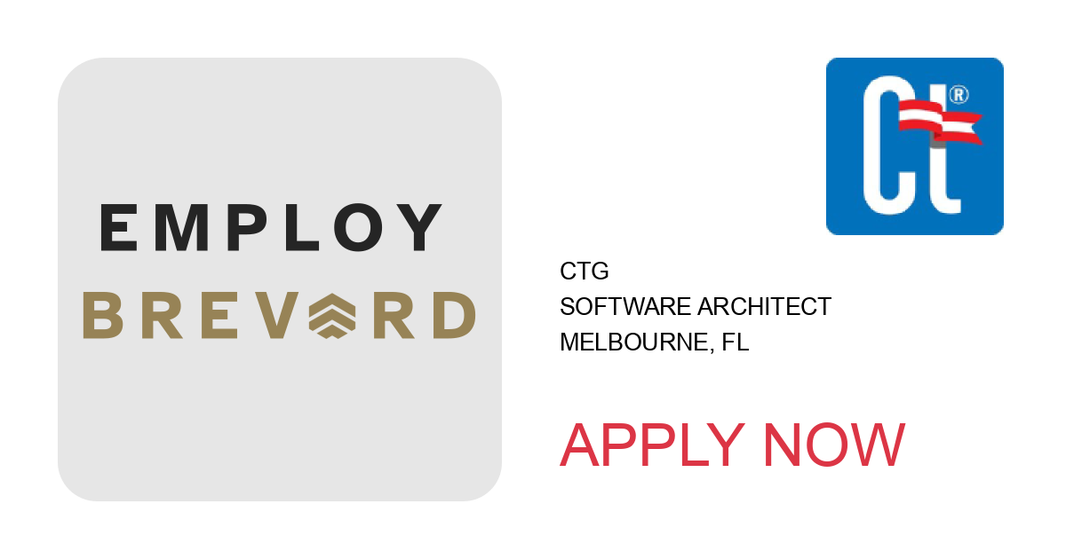 Apply to Software Architect position with CTG in Melbourne, FL