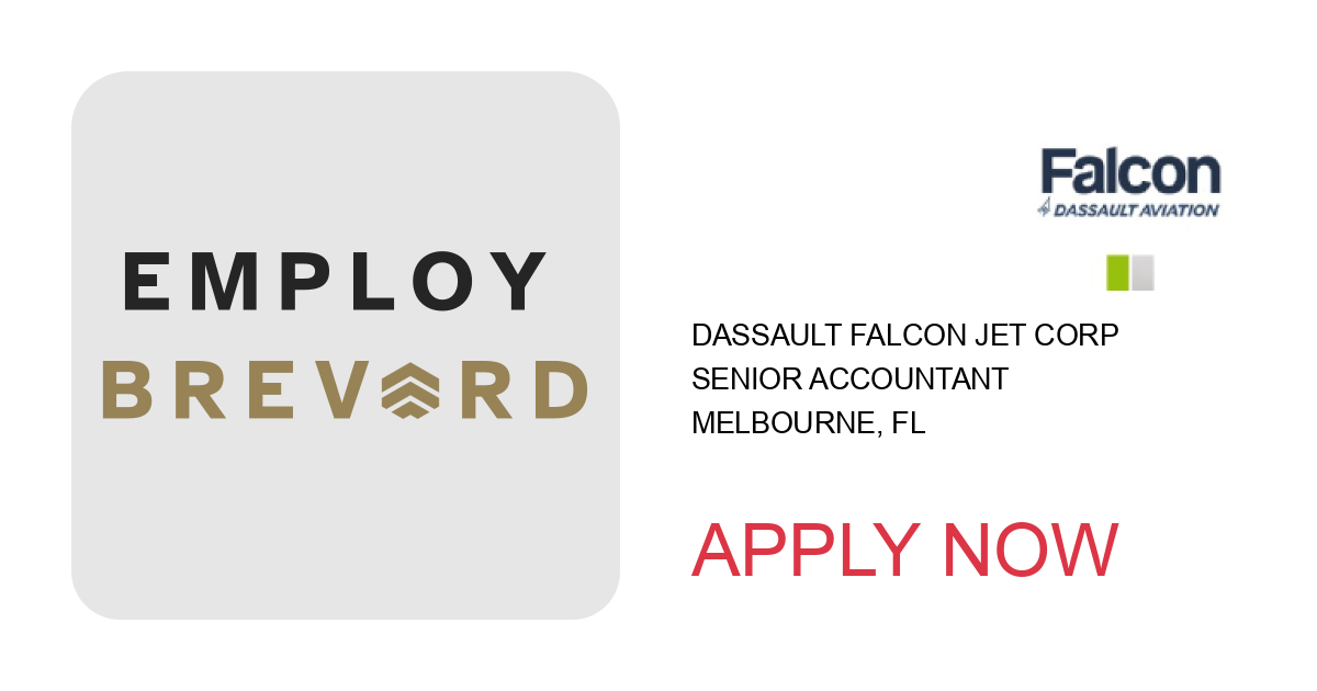 Apply to Senior Accountant position with Dassault Falcon Jet Corp in Melbourne, FL